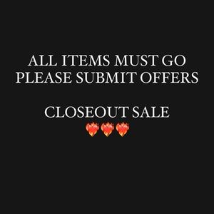 NEED TO CLEAR OUT ALL ITEMS